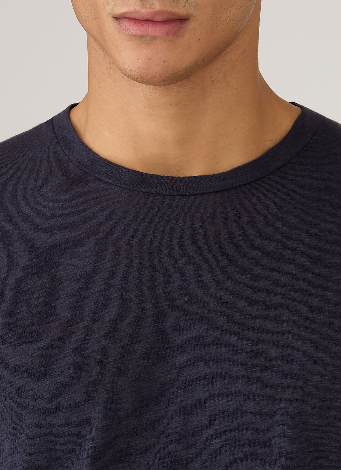 Men's Cotton Linen T-shirt in Navy