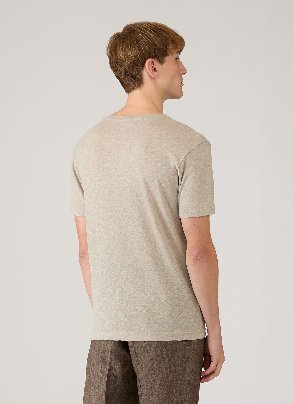 Men's Cotton Linen T-shirt in Ash