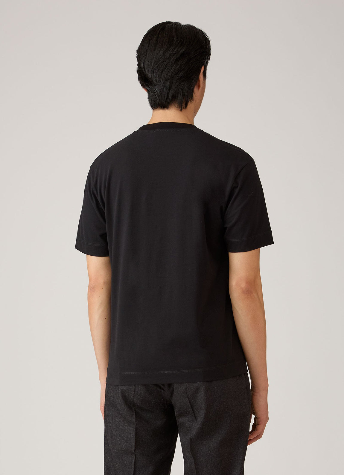 Men's Brushed Cotton T-shirt in Black