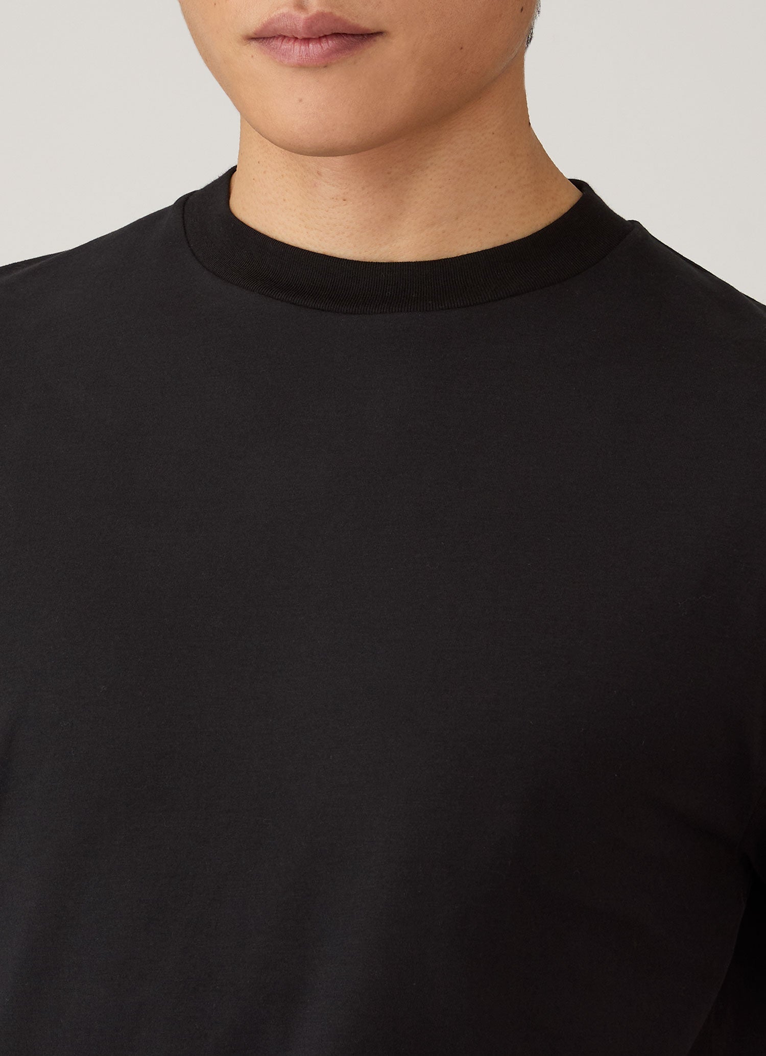 Men's Brushed Cotton T-shirt in Black