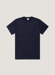 Men's Brushed Cotton T-shirt in Midnight Navy