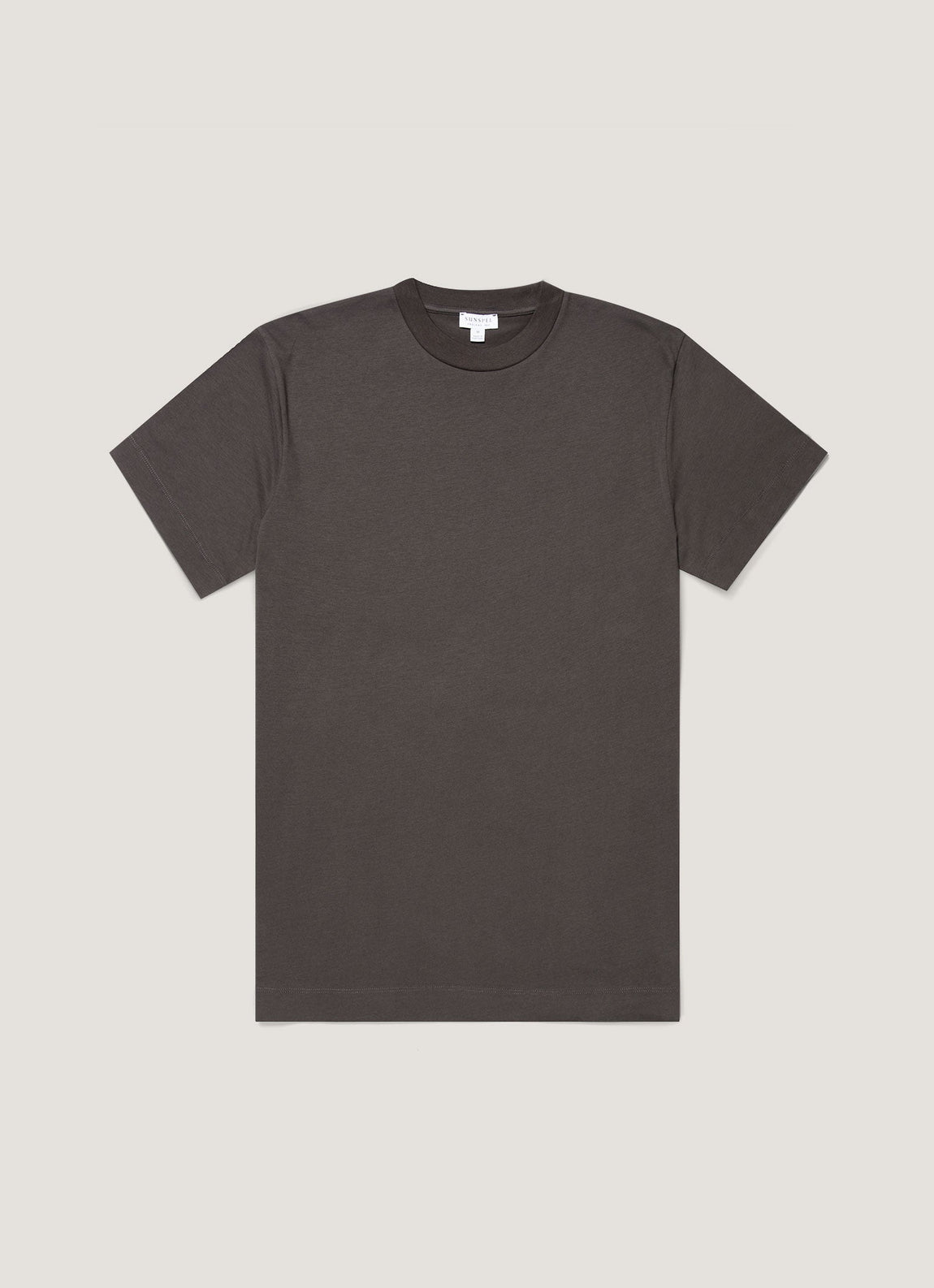 Men's Brushed Cotton T-shirt in Anthracite