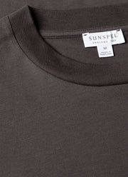 Men's Brushed Cotton T-shirt in Anthracite