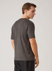 Men's Brushed Cotton T-shirt in Anthracite