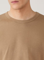 Men's Long Sleeve Heavyweight Classic T-shirt in Dark Beige