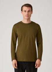 Men's Long Sleeve Heavyweight Classic T-shirt in Loden Green
