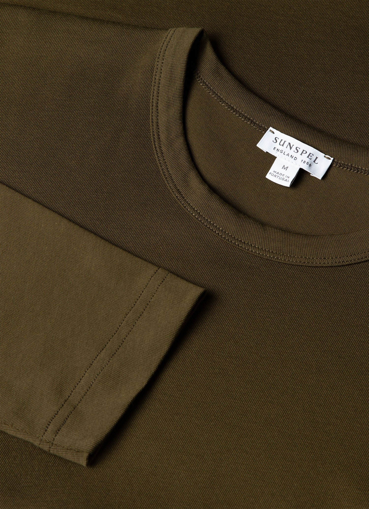 Men's Long Sleeve Heavyweight Classic T-shirt in Loden Green