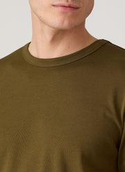 Men's Long Sleeve Heavyweight Classic T-shirt in Loden Green