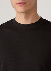Men's Cotton Piqué T-shirt in Black