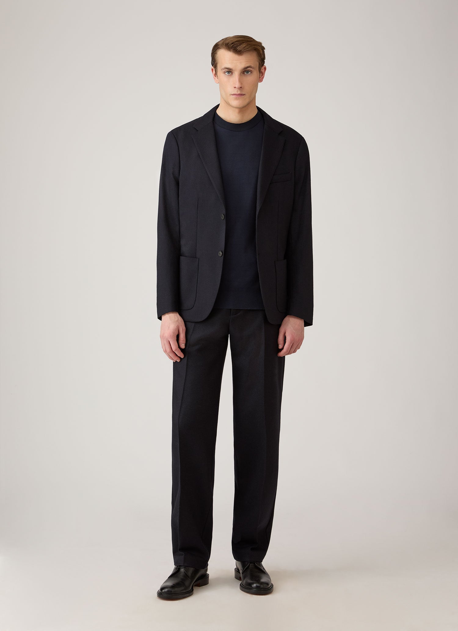 Men's Cotton Piqué T-shirt in Midnight Navy
