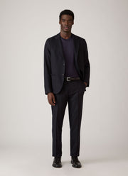 Men's Silk Cotton T-shirt in Navy
