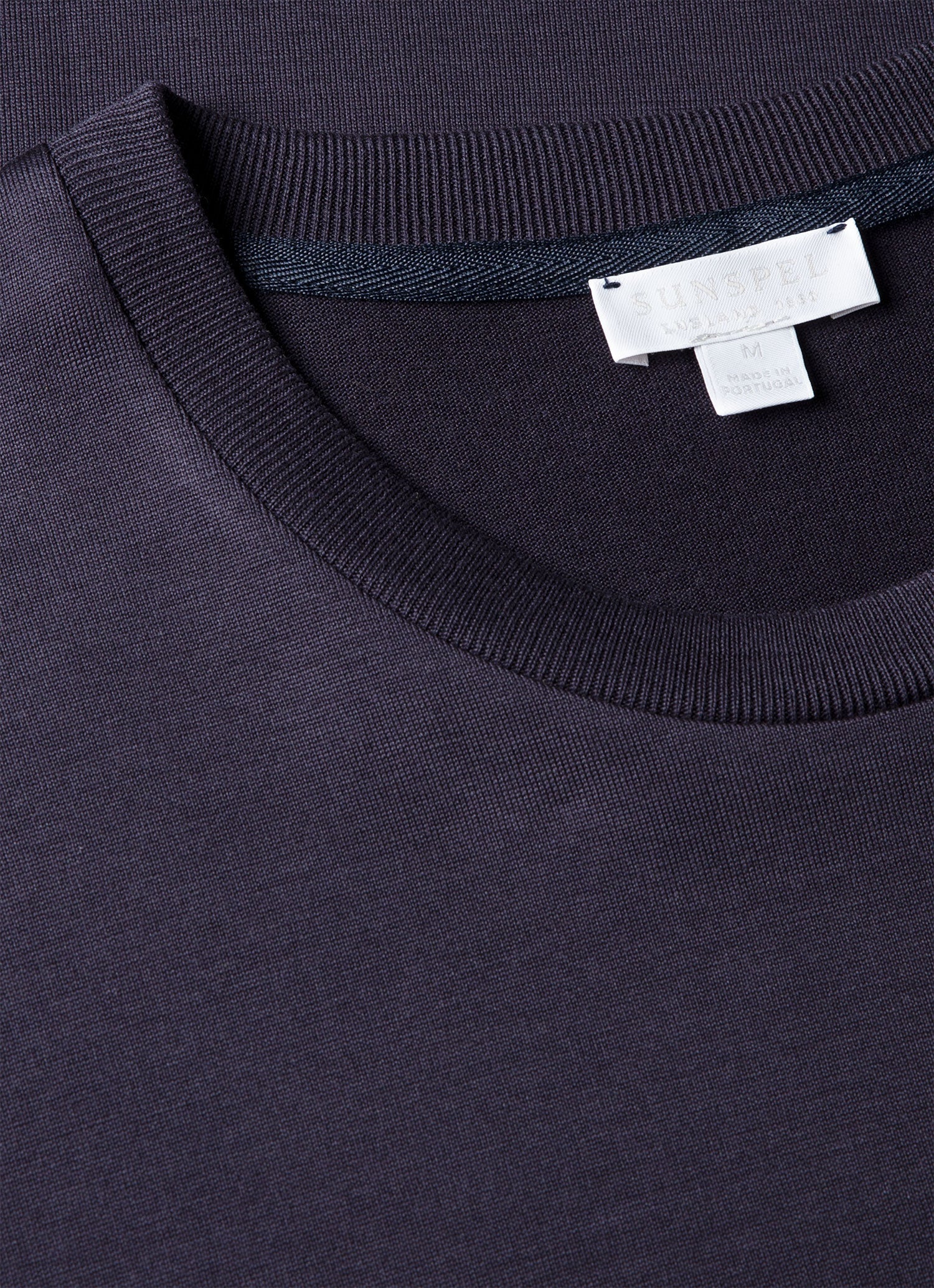 Men's Silk Cotton T-shirt in Navy