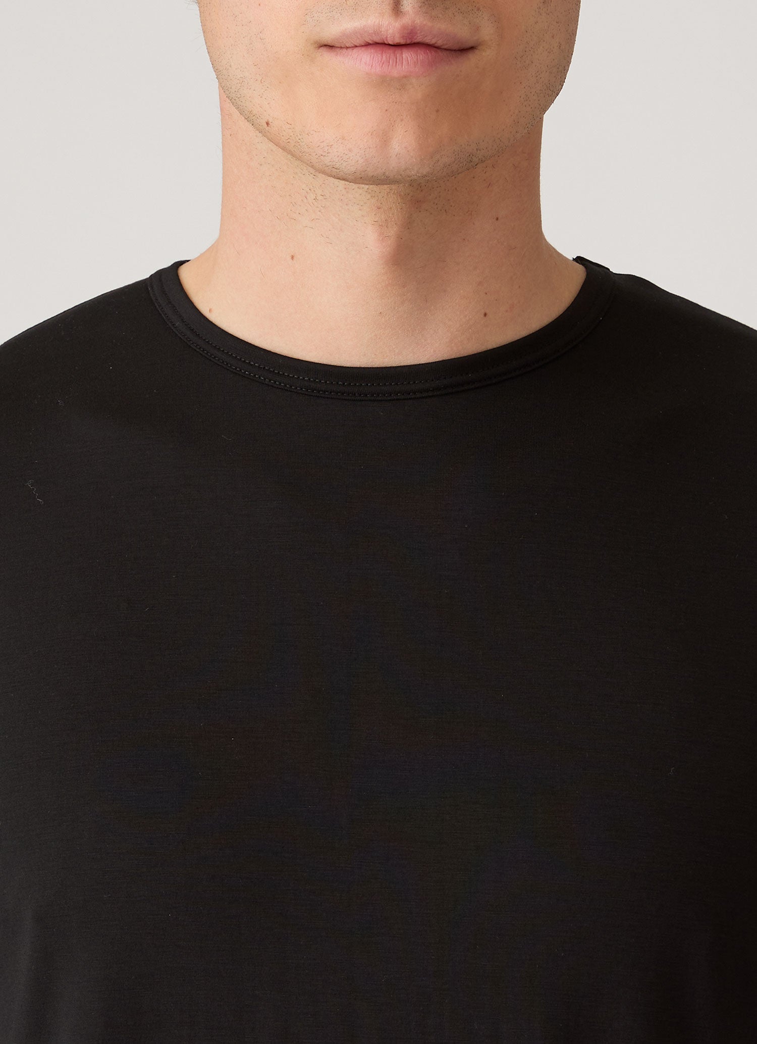 Men's Long Sleeve Tencel™ T-shirt in Black