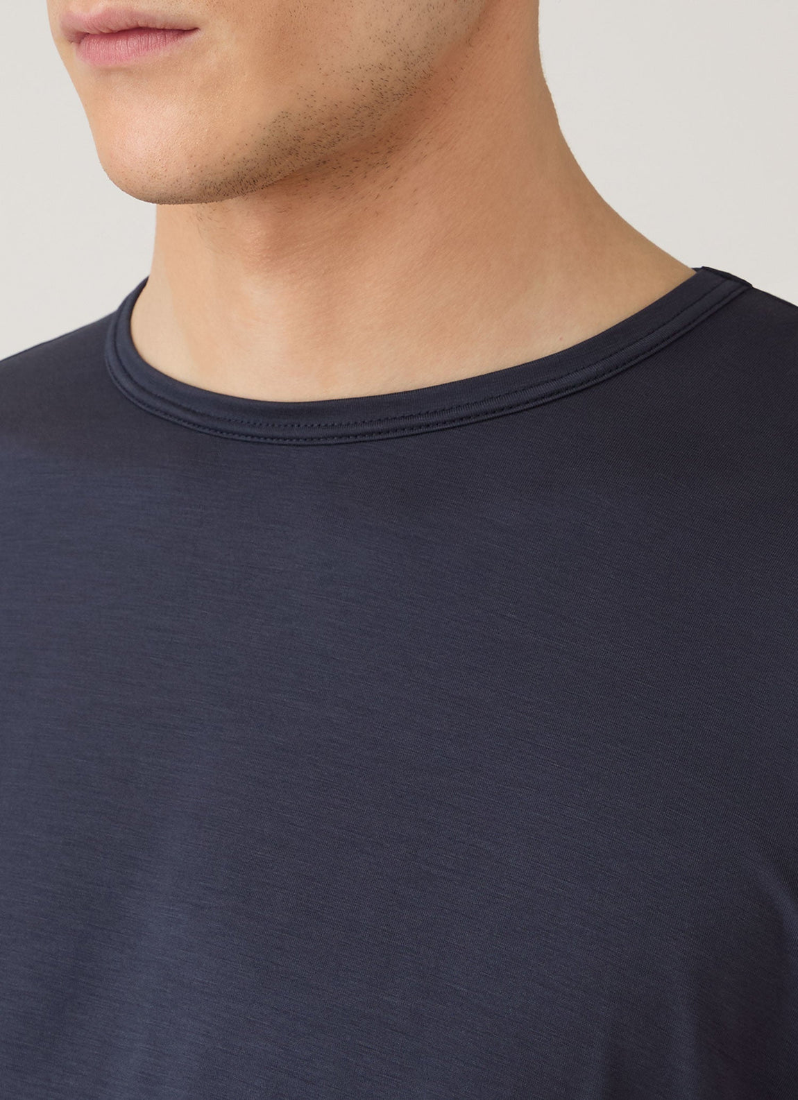 Men's Long Sleeve Tencel™ T-shirt in Navy