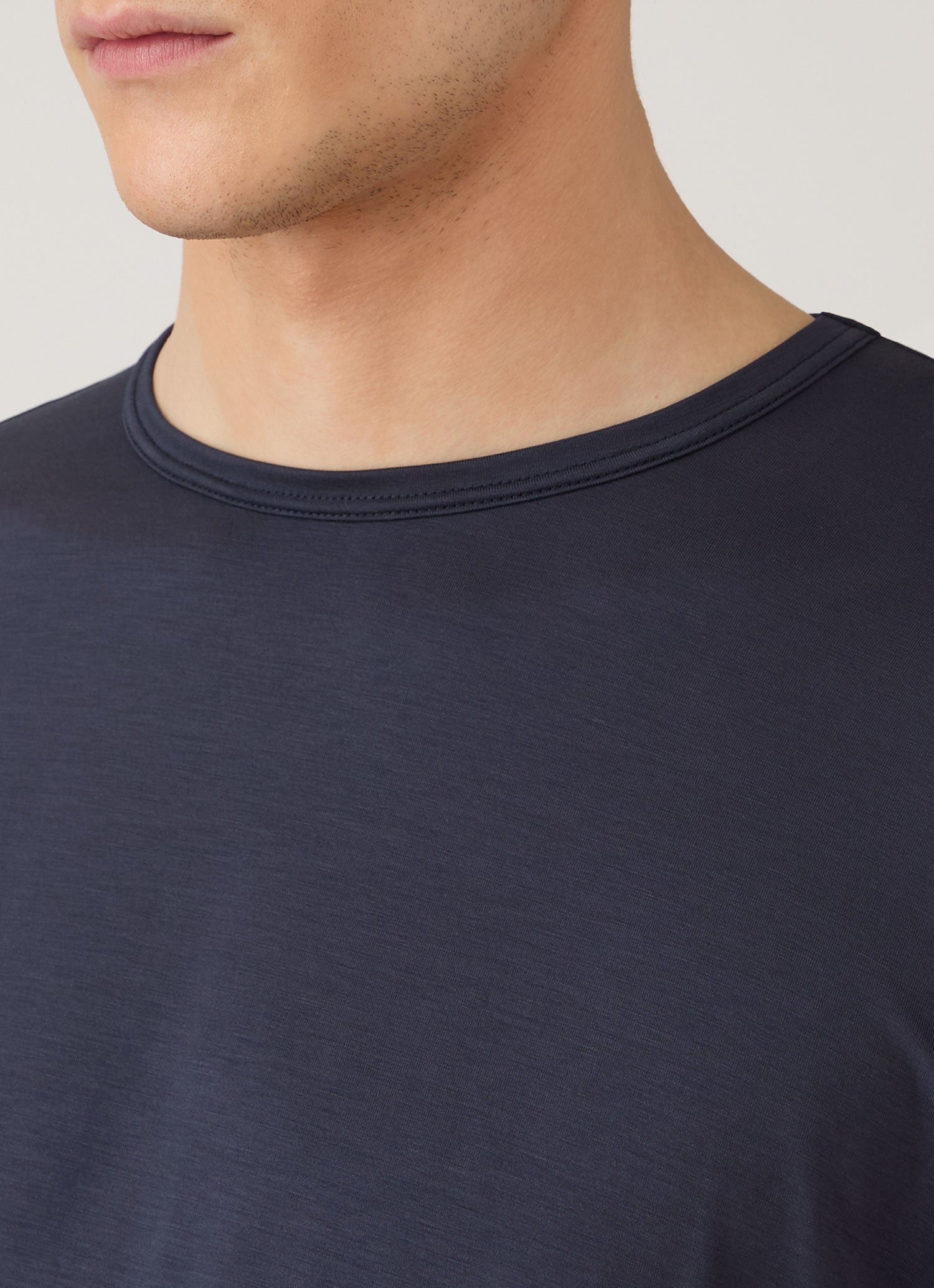 Men's Long Sleeve Tencel™ T-shirt in Navy