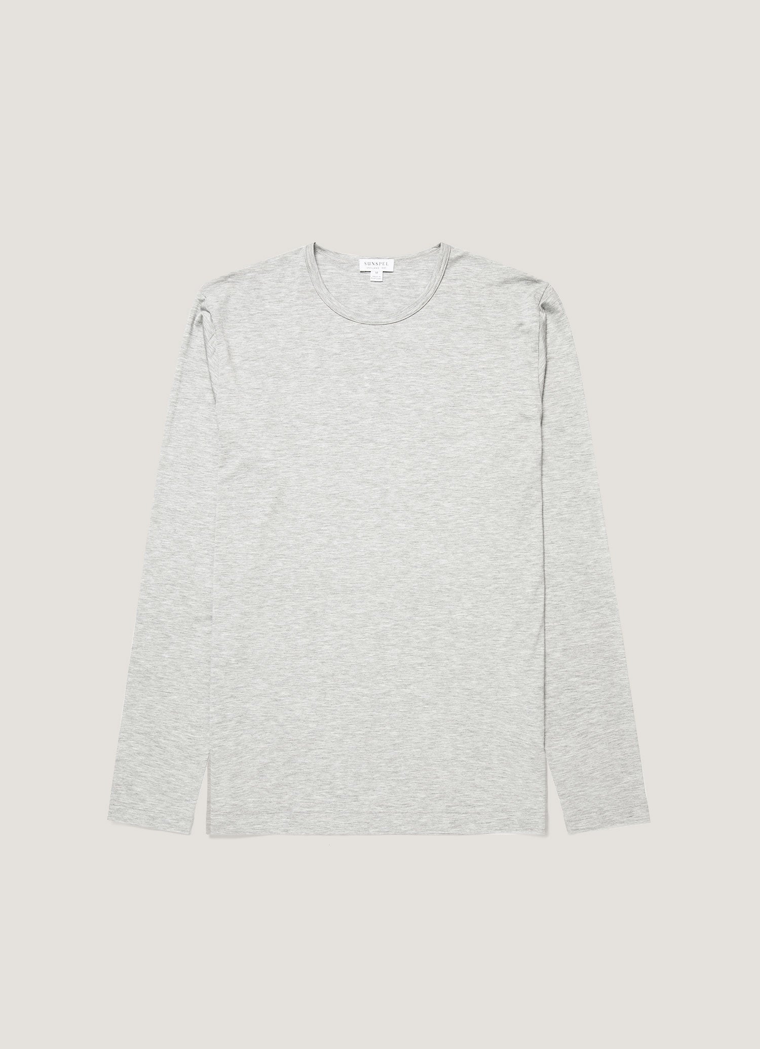 Men's Long Sleeve Tencel™ T-shirt in Grey Melange