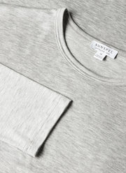 Men's Long Sleeve Tencel™ T-shirt in Grey Melange