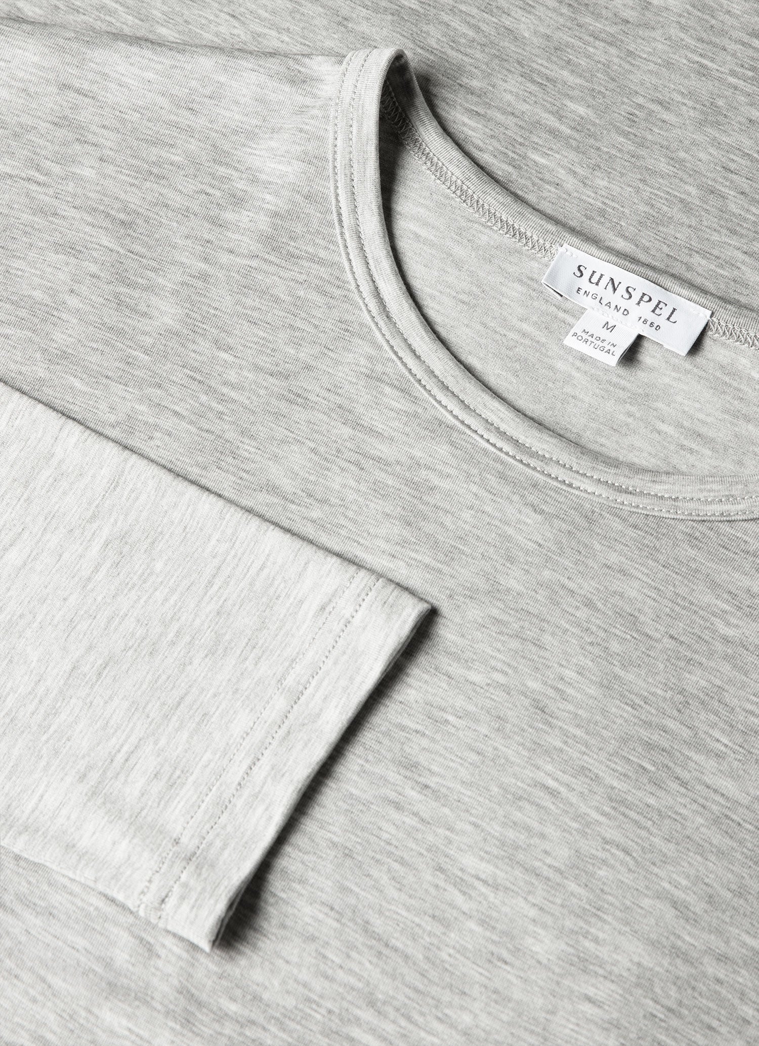 Men's Long Sleeve Tencel™ T-shirt in Grey Melange