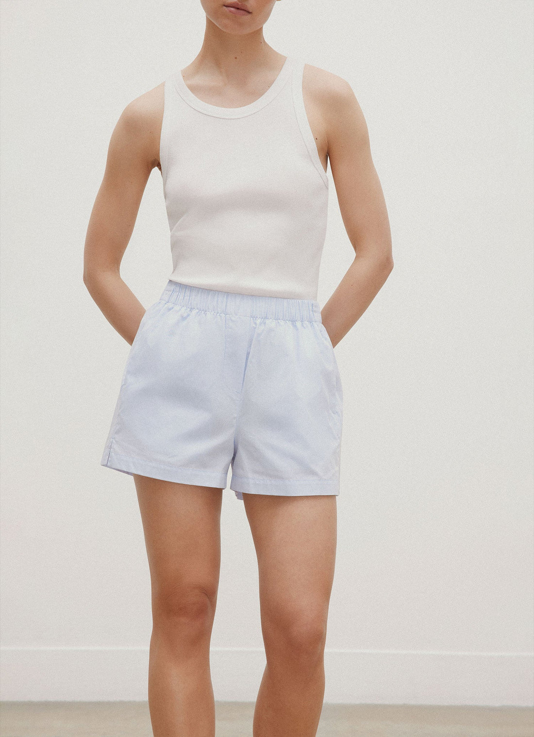 Short en popeline à la coupe ample