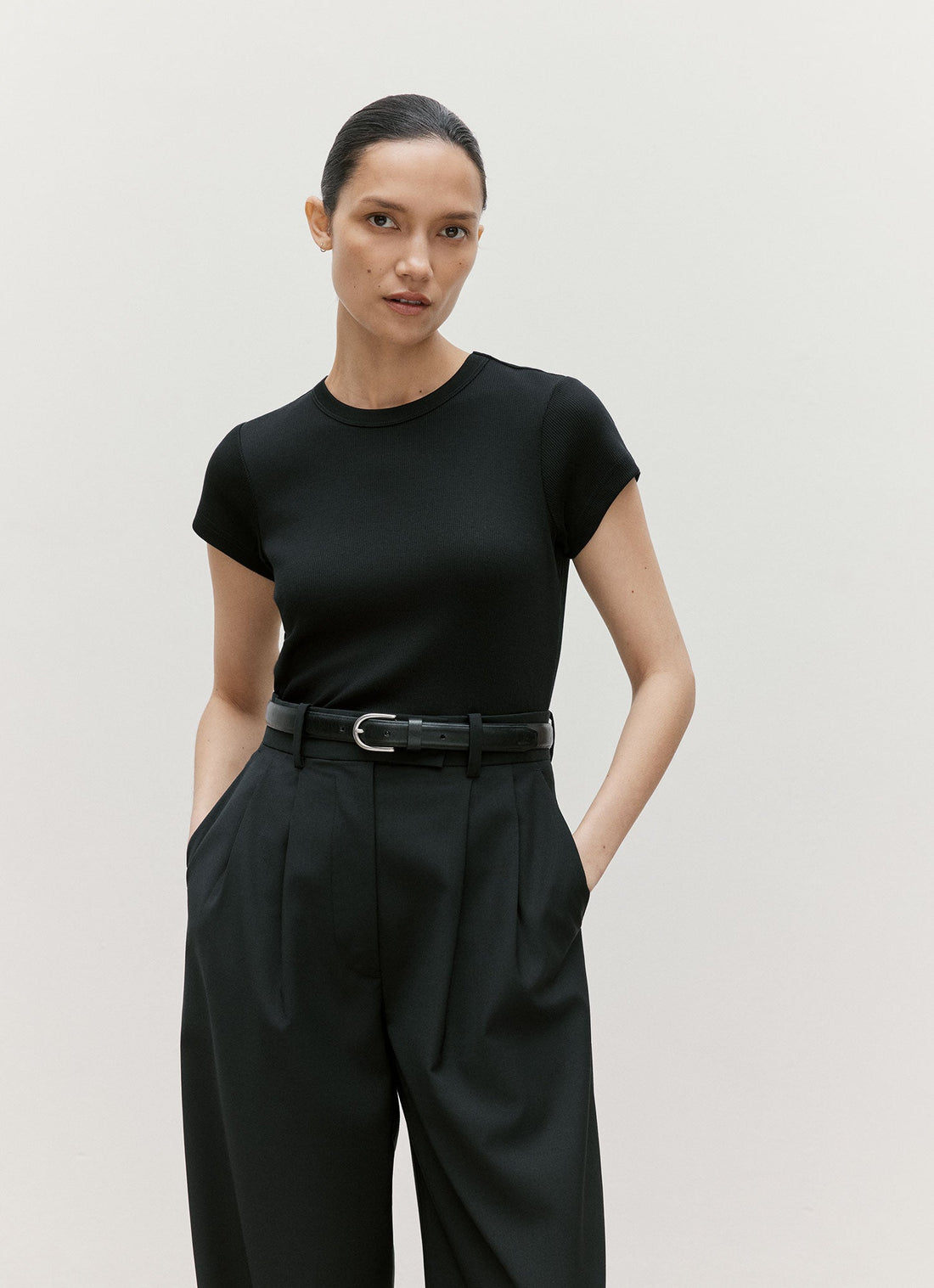 Geripptes T-Shirt