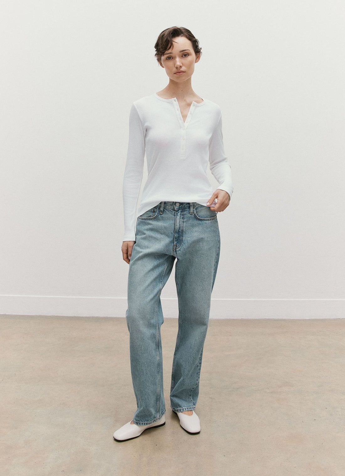 Geripptes Henley