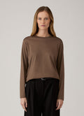 Women's Long Sleeve Everyday T-shirt in Dark Cedar