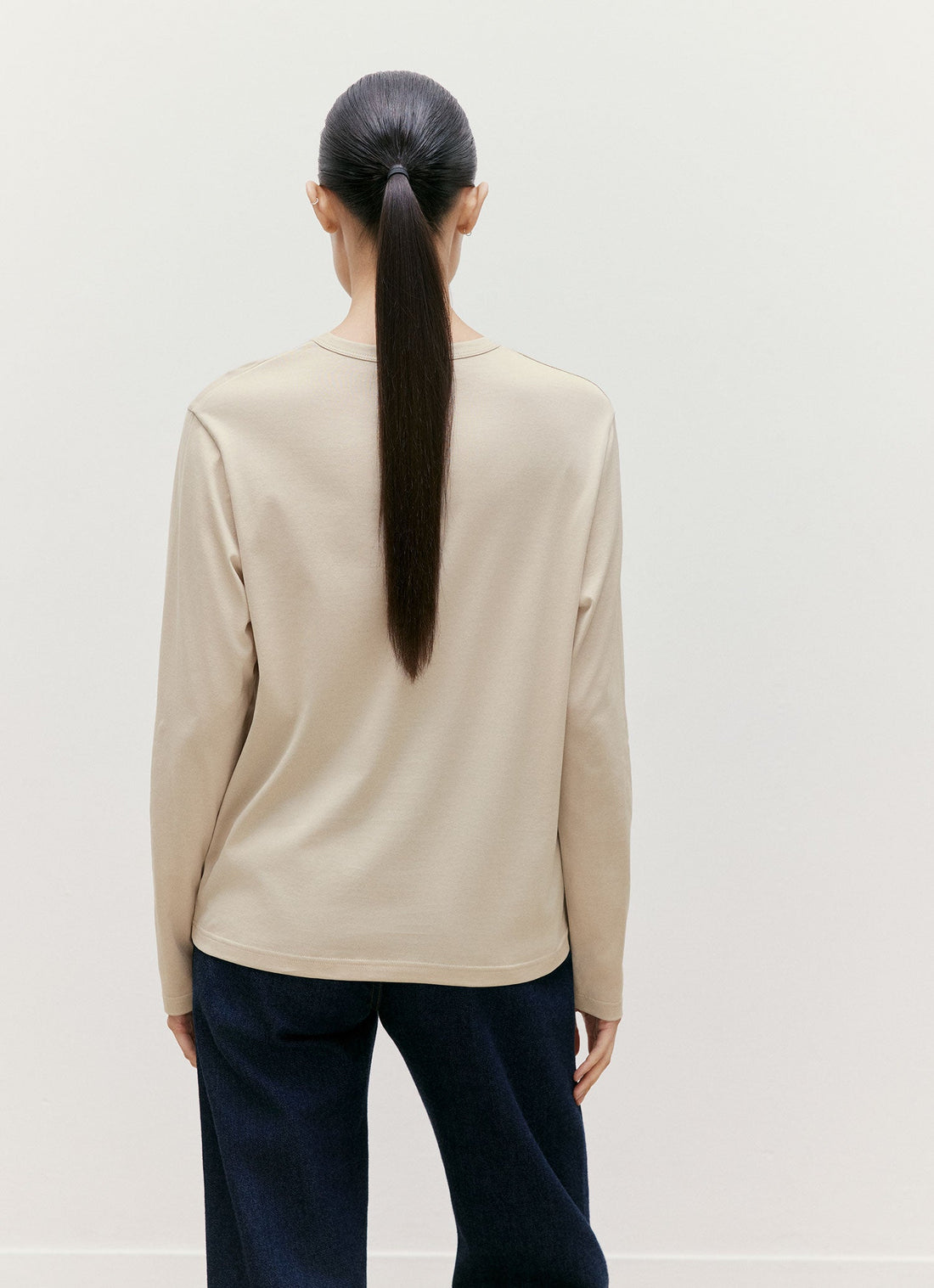 T-shirt à coupe décontractée à manches longues