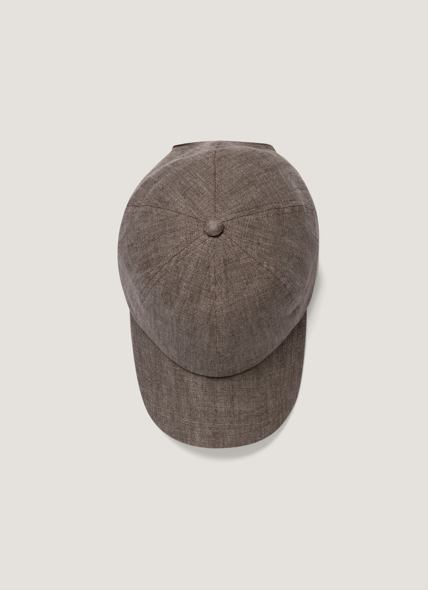 Men's Linen Cap in Dark Walnut