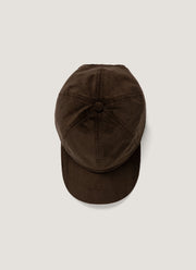 Men's Corduroy Cap in Dark Chocolate