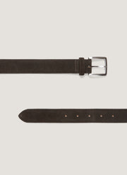 Men's Smart Suede Belt in Brown