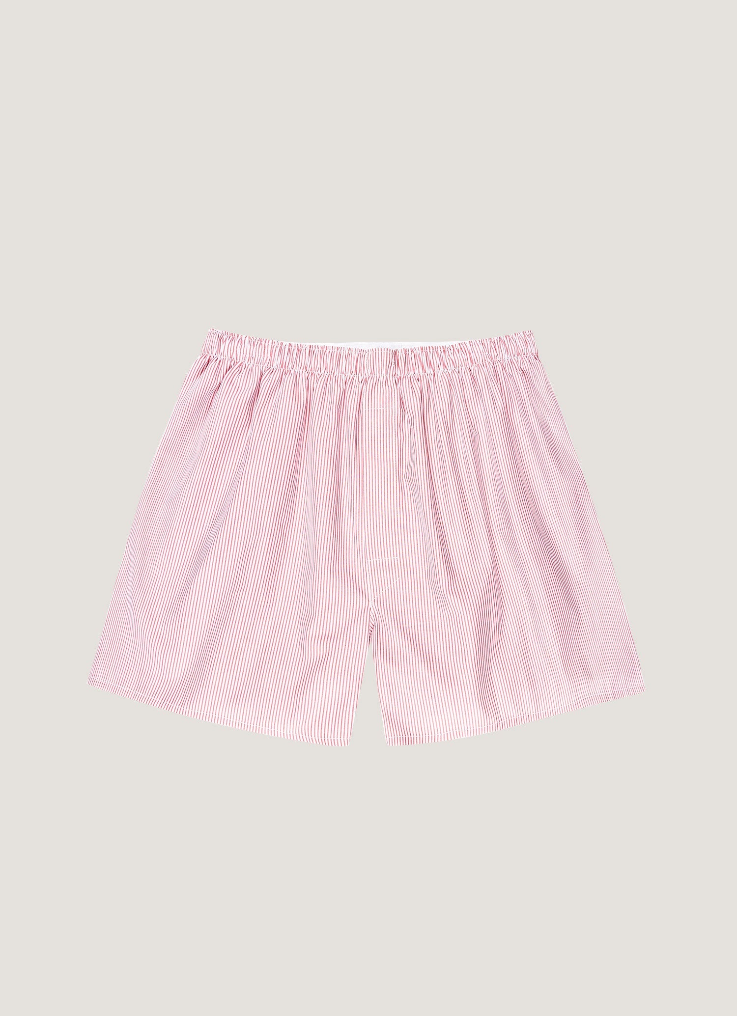 Men's Classic Boxer Short in White/Red Pinstripe