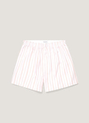 Men's Classic Boxer Short in Pale Pink Stripe