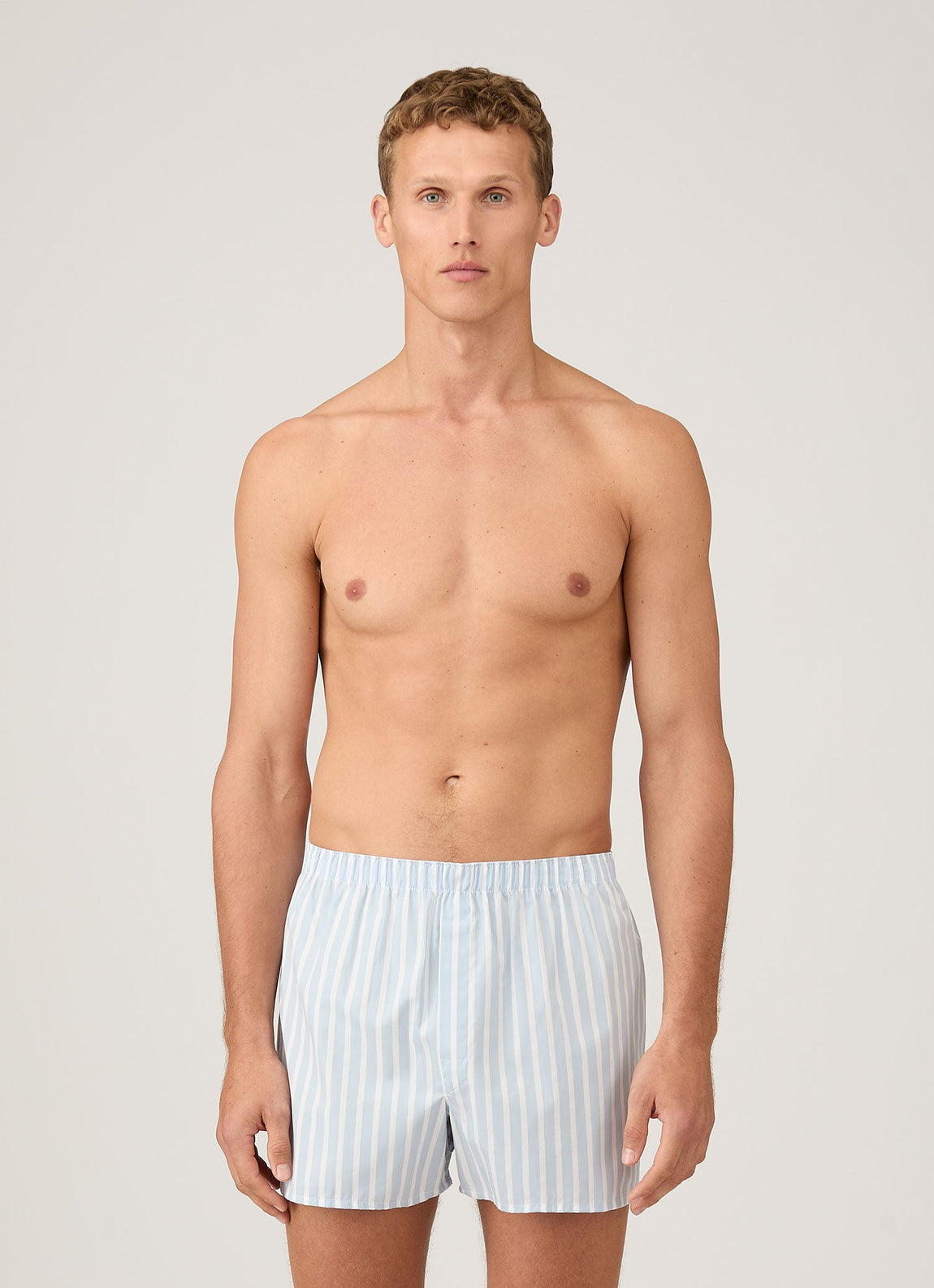 Men's Classic Boxer Short in Sky Blue/White