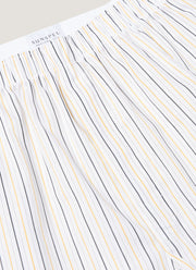 Men's Classic Boxer Short in White/Blue/Yellow