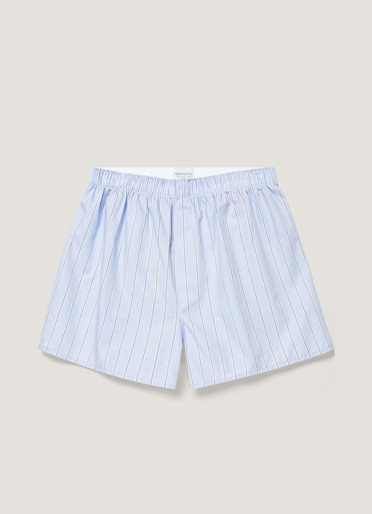 Men's Classic Boxer Short in Light Blue Wide Stripe