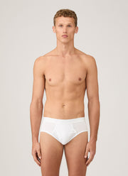 Men's Superfine Cotton Briefs in White