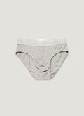 Men's Stretch Cotton Briefs in Grey Melange