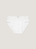 Men's Cellular Cotton Briefs in White