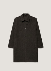 Men's Tweed Overcoat in Loden Green