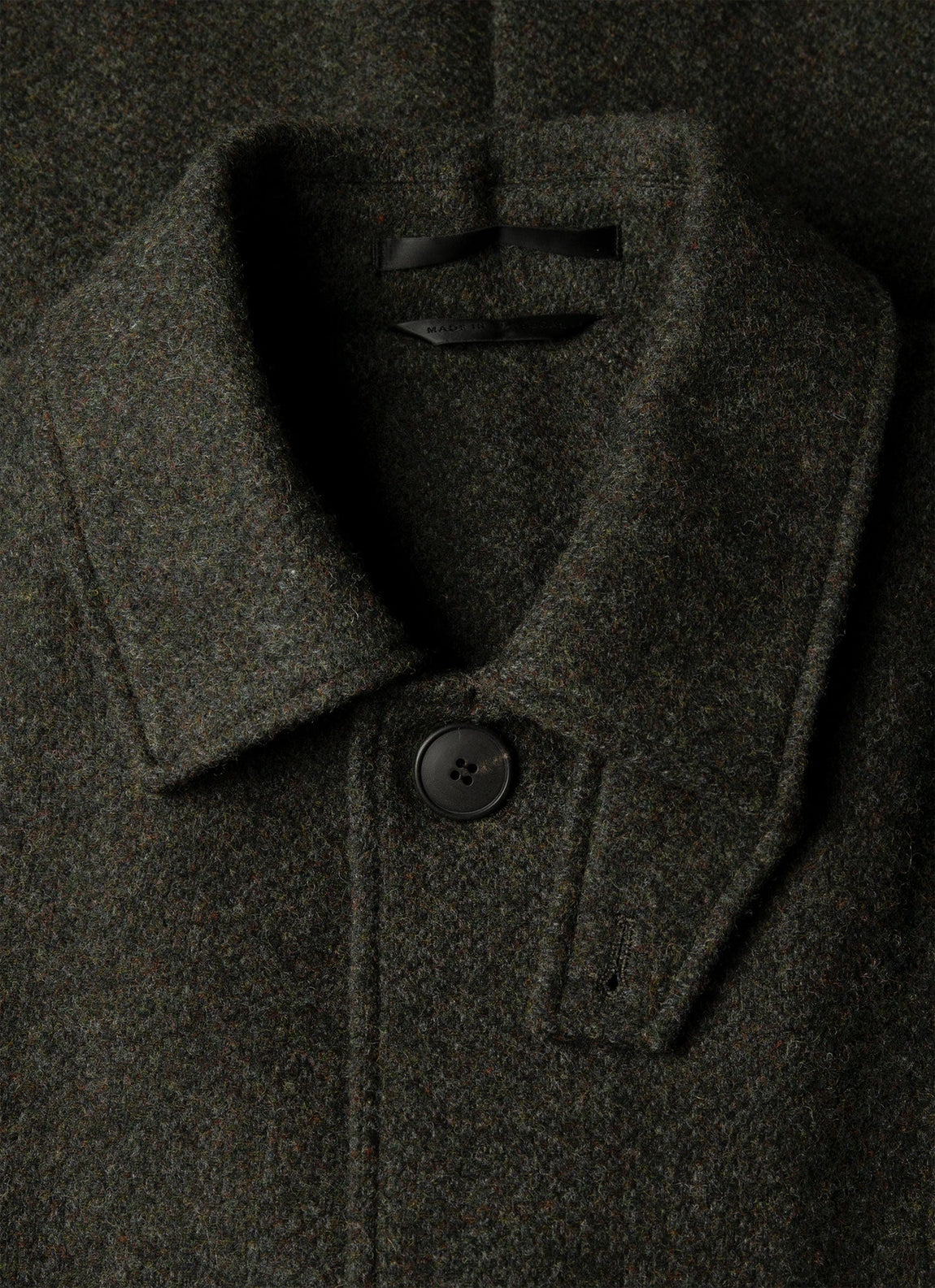 Men's Tweed Overcoat in Loden Green
