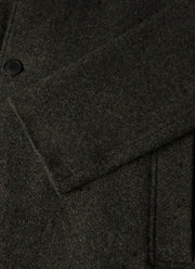 Men's Tweed Overcoat in Loden Green