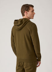 Men's Loopback Zip Hoodie in Loden Green
