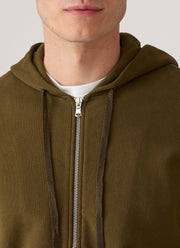 Men's Loopback Zip Hoodie in Loden Green
