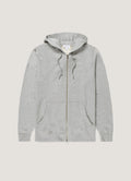 Men's Loopback Zip Hoodie in Grey Melange