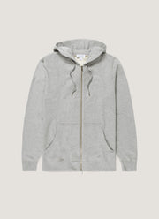 Men's Loopback Zip Hoodie in Grey Melange