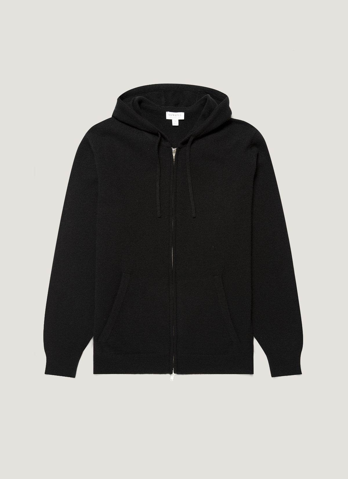 Men's Cashmere Hoodie in Black