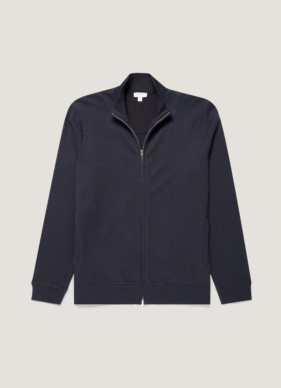 Men's Supima Loopback Zip Sweatshirt in Midnight Navy