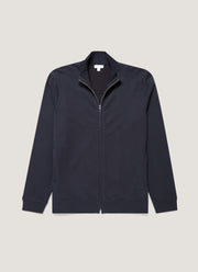 Men's Supima Loopback Zip Sweatshirt in Midnight Navy