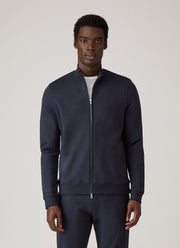 Men's Supima Loopback Zip Sweatshirt in Midnight Navy