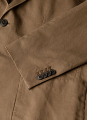 Men's Cotton Linen Two-Piece Suit in Dark Cedar